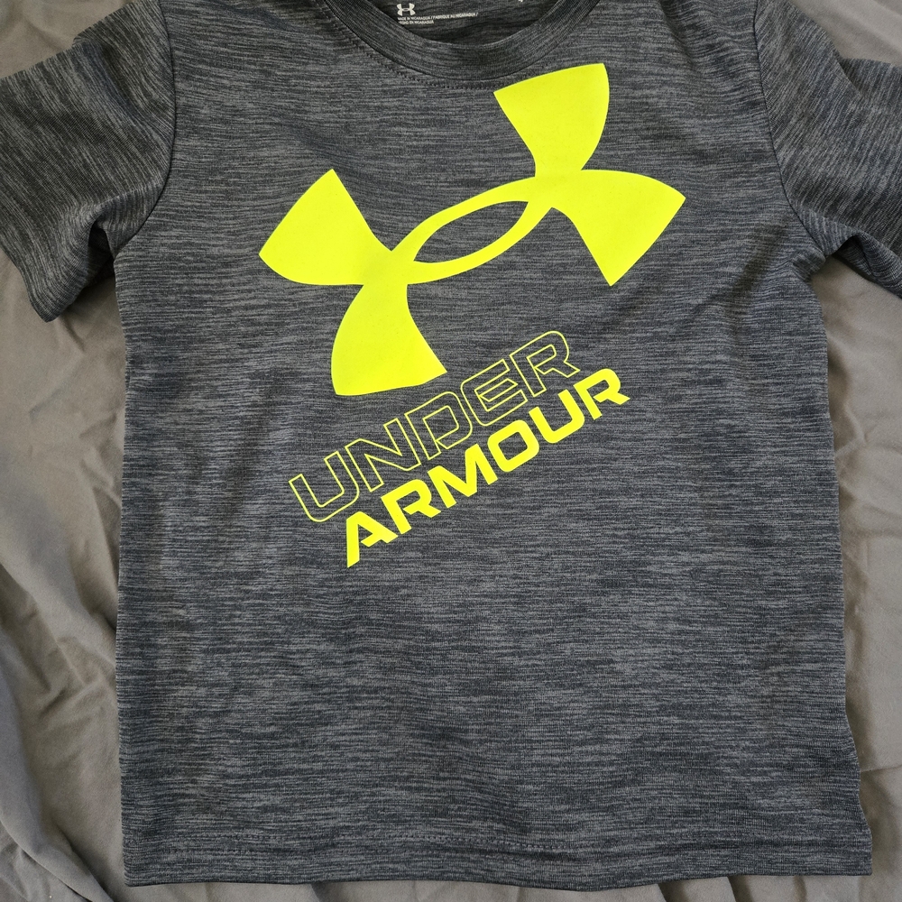 Under Armour Kids Gray and Yellow T-Shirt